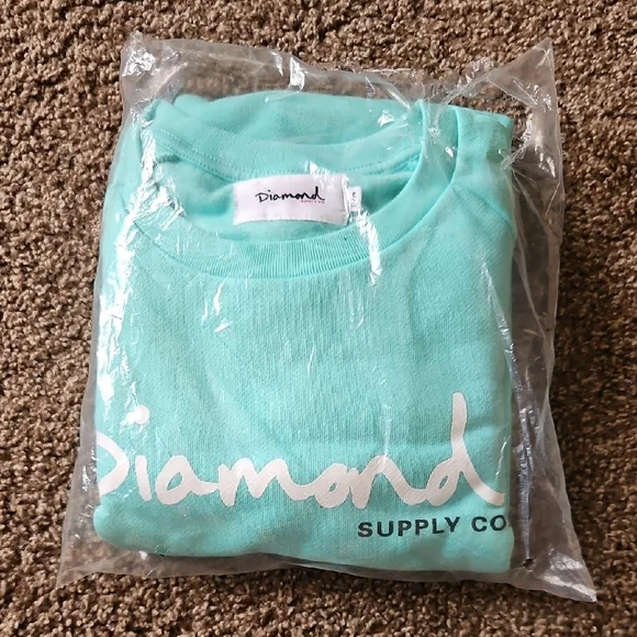 Diamond Supply Co. Women's Aqua Crew Neck Sweater - Picture 5 of 5
